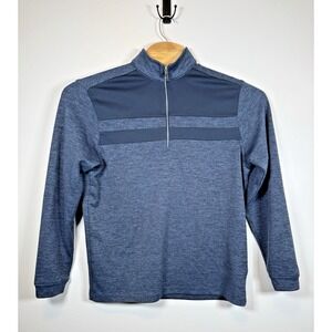 Bolle Golf Sweater Mens M Blue Quarter Zip Long Sleeve Pullover Performance Golf